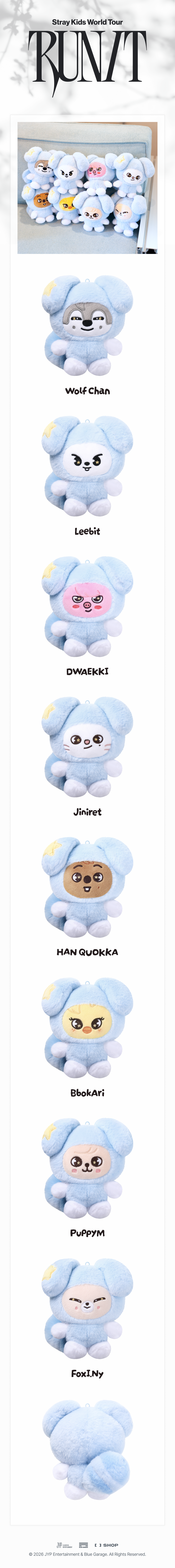 (Pre Order) Stray Kids - Run It World Tour Official MD: SKZOO PLUSH in TASY