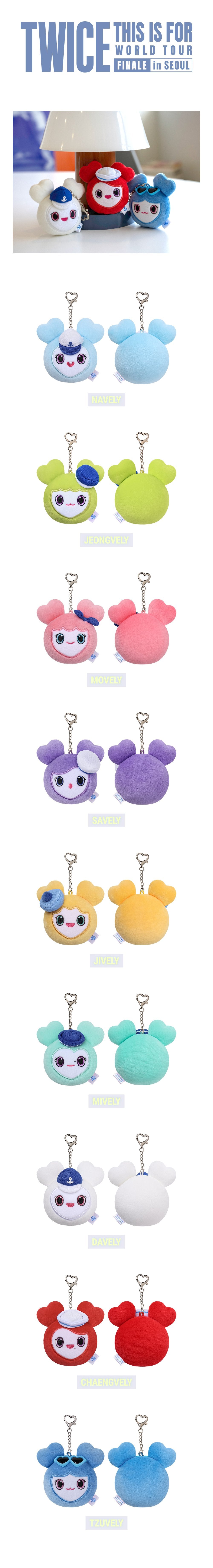 (Pre Order) Twice - 2026 This is For World Tour Finale in Seoul Official MD - LOVELY FACE KEYRING MARINE Ver.