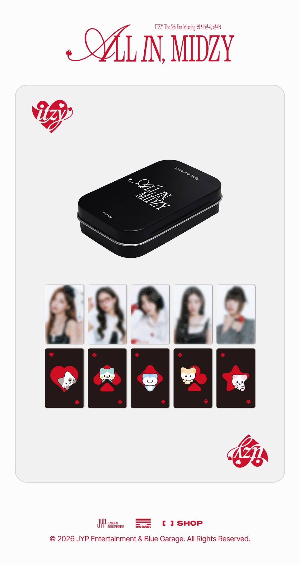 (Pre Order) ITZY - All In, Midzy Official MD: TINCASE SET