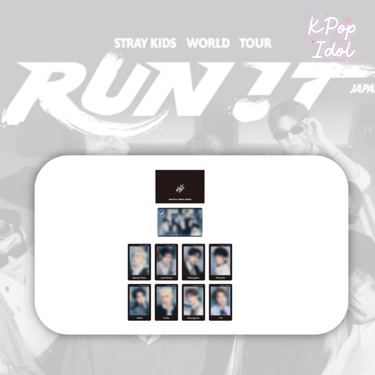 (Pre Order) Stray Kids - World Tour <Run It Japan> Official MD: PHOTO CARD SET（9PIECES）【A】