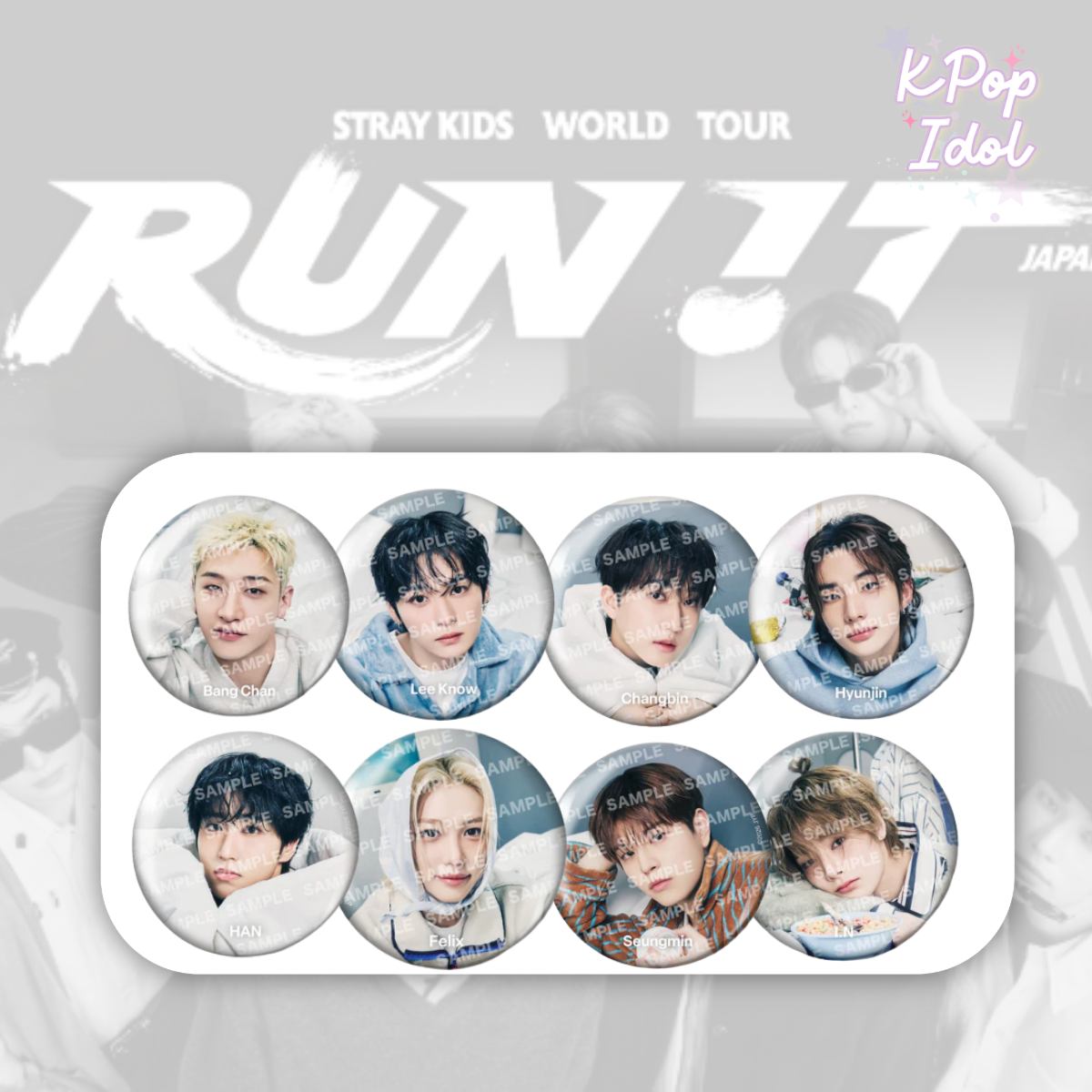 (Pre Order) Stray Kids - World Tour <Run It Japan> Official MD: PHOTO BADGE