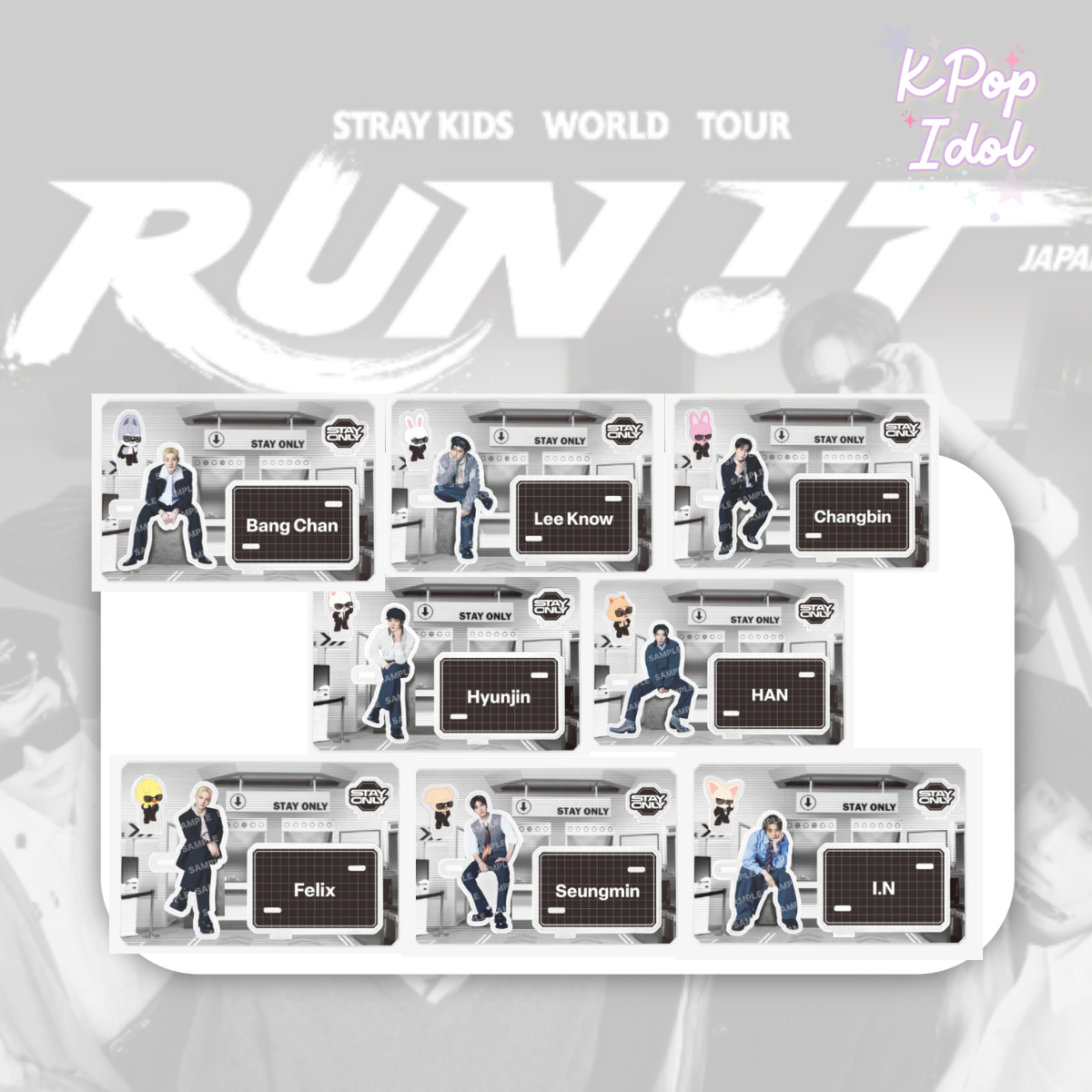 (Pre Order) Stray Kids - World Tour <Run It Japan> Official MD: ACRYLIC STAND