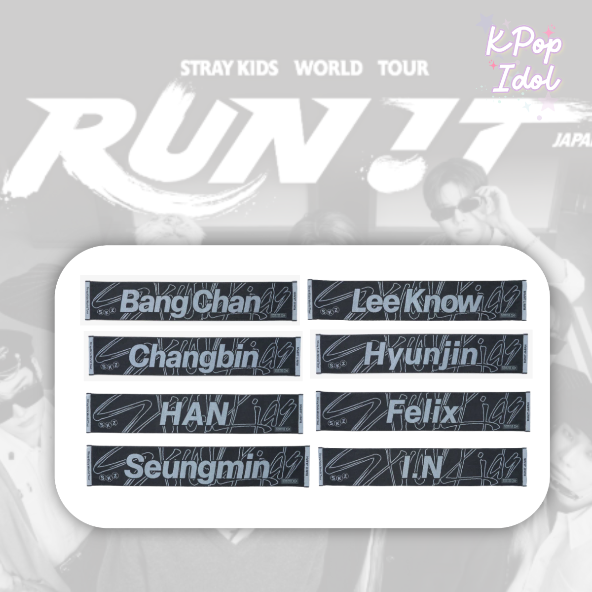 (Pre Order) Stray Kids - World Tour <Run It Japan> Official MD: MUFFLER TOWEL