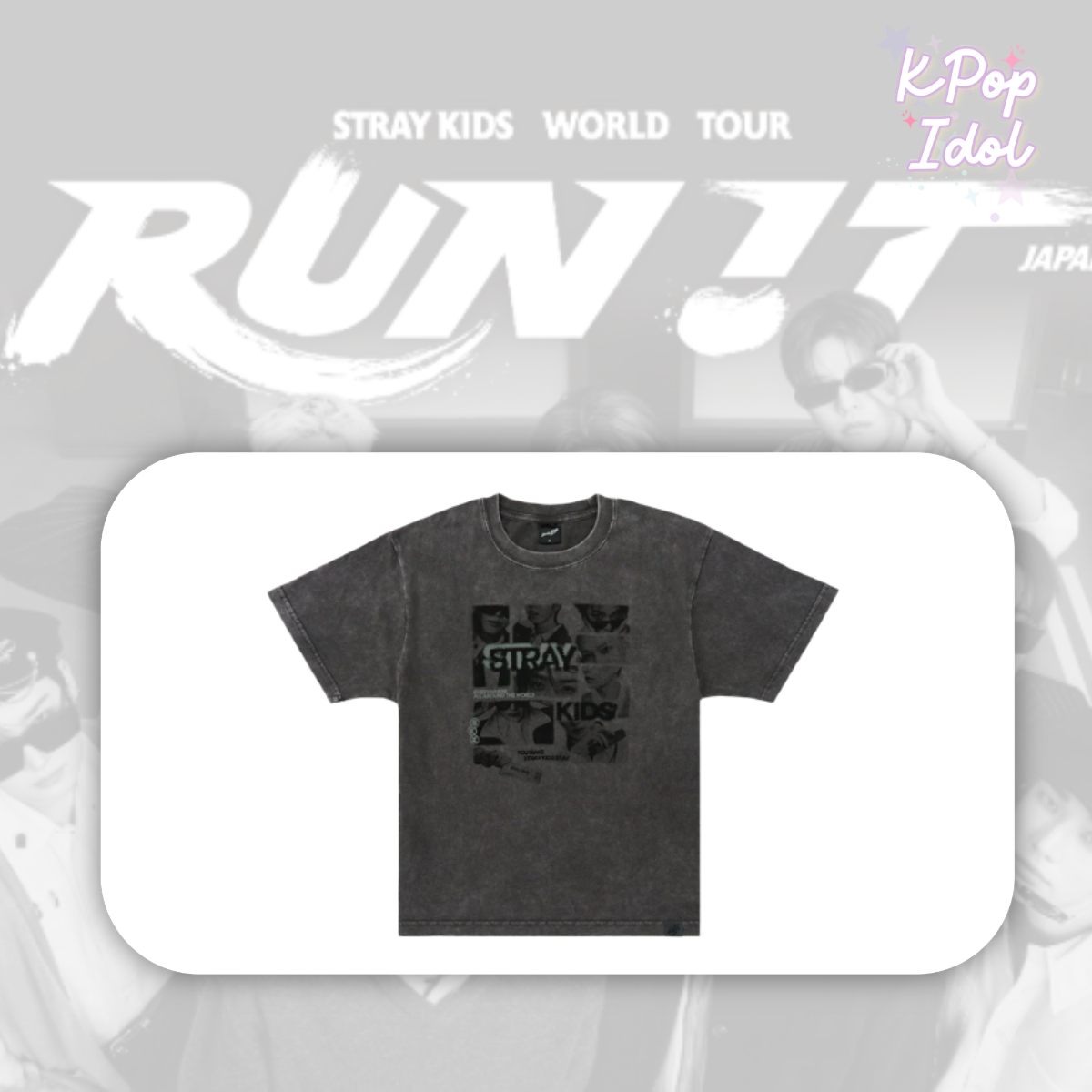 (Pre Order) Stray Kids - World Tour <Run It Japan> Official MD: PHOTO T-SHIRT