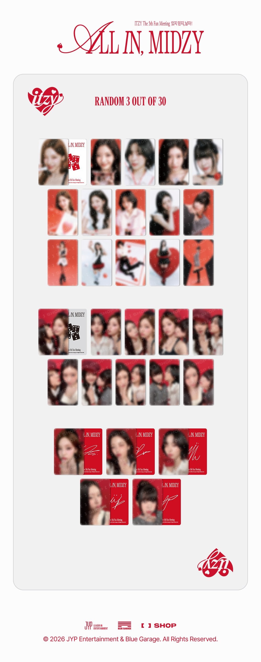 (Pre Order) ITZY - All In, Midzy Official MD: TRADING CARD