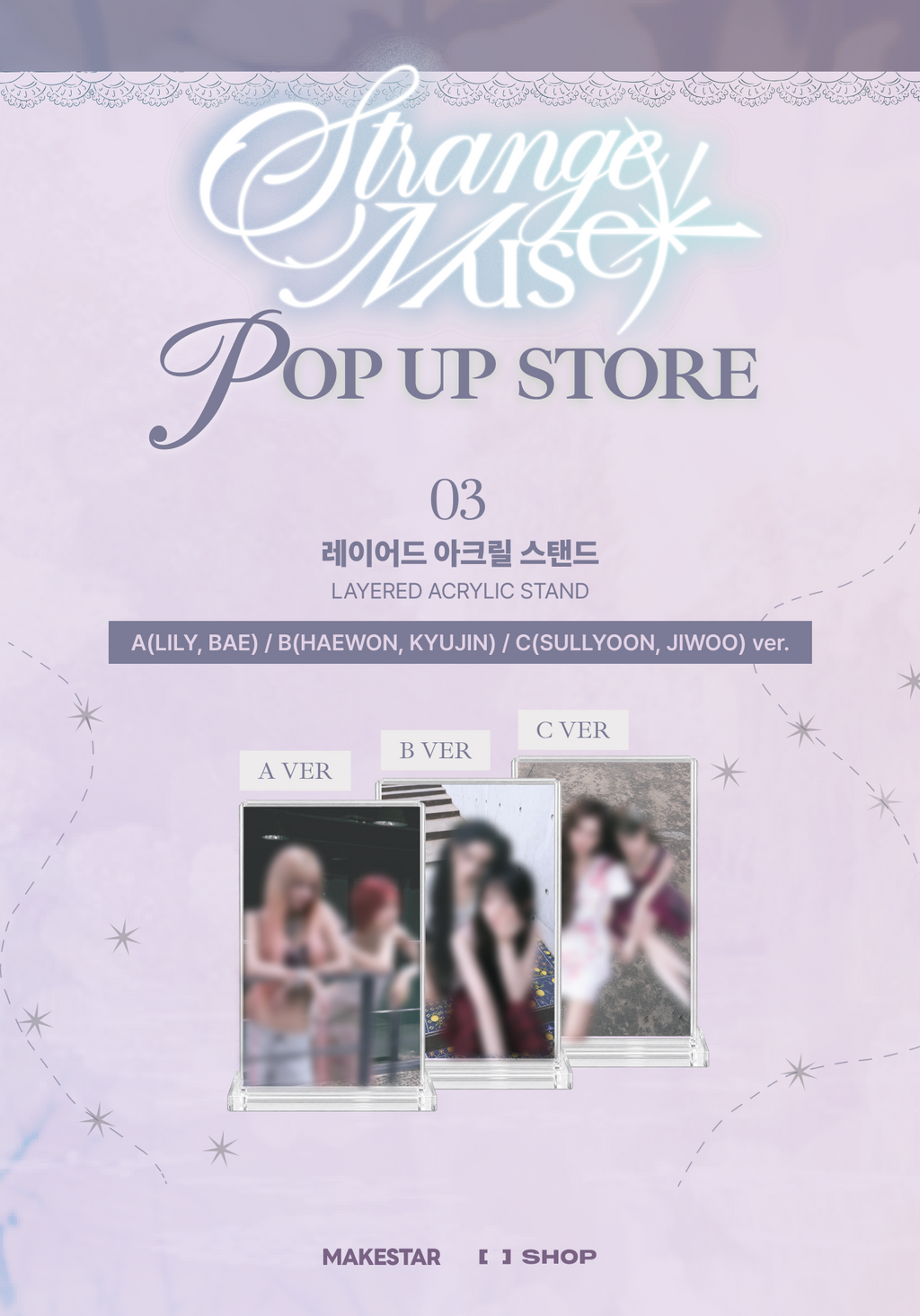 ⏳ NMIXX - Strange Muse Pop Up Official MD: LAYERED ACRYLIC STAND