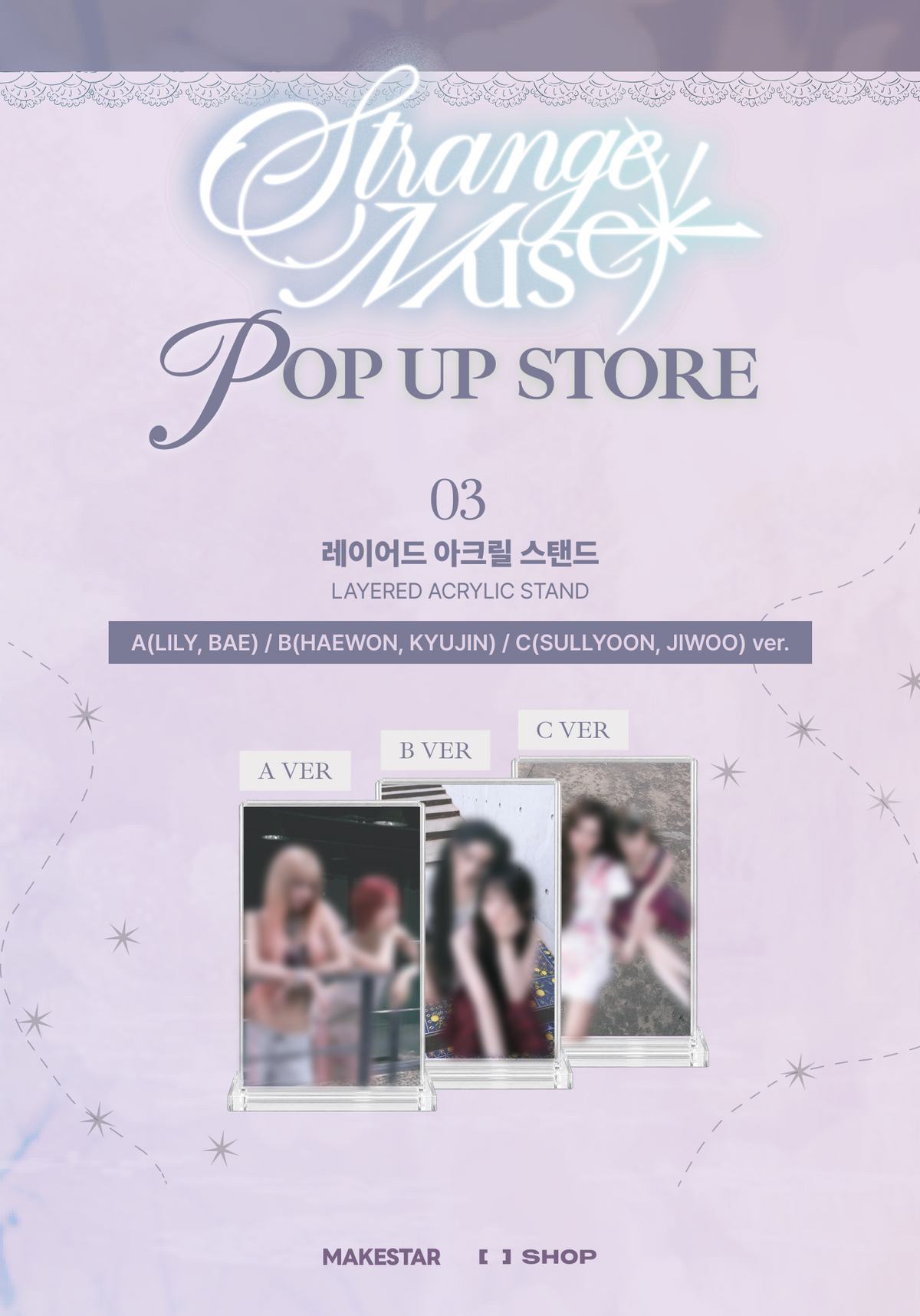 ⏳ NMIXX - Strange Muse Pop Up Official MD: LAYERED ACRYLIC STAND