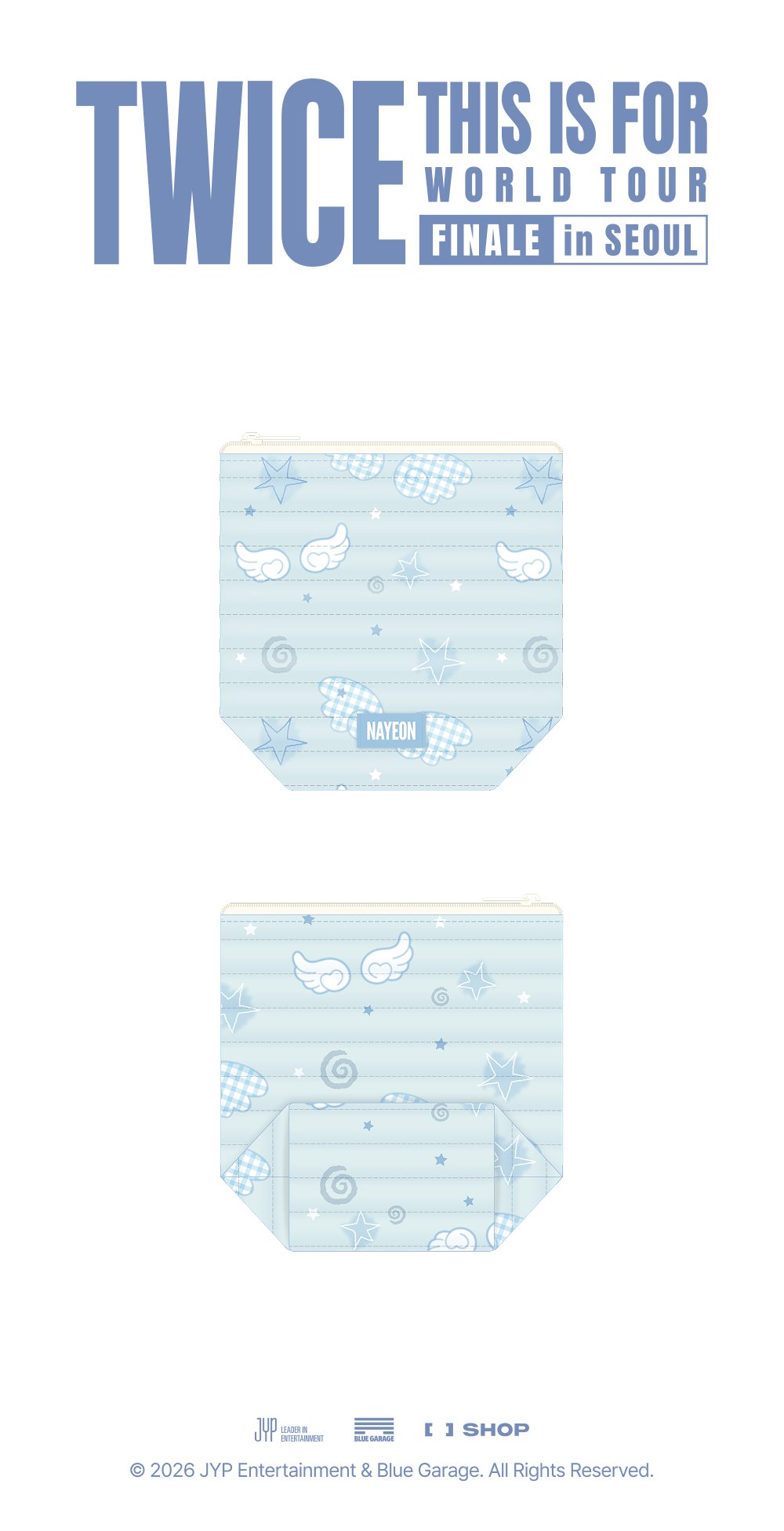 (Pre Order) Twice - 2026 This is For World Tour Finale in Seoul Official MD - NAYEON QUILTED POUCH