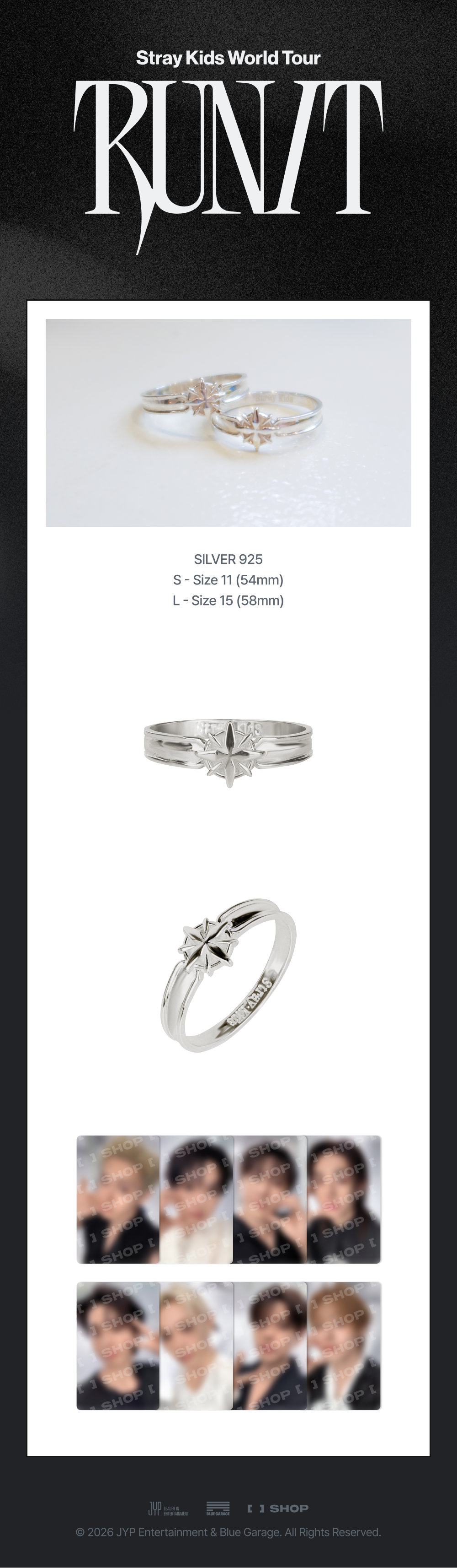 (Pre Order) Stray Kids - Run It World Tour Official MD: RING