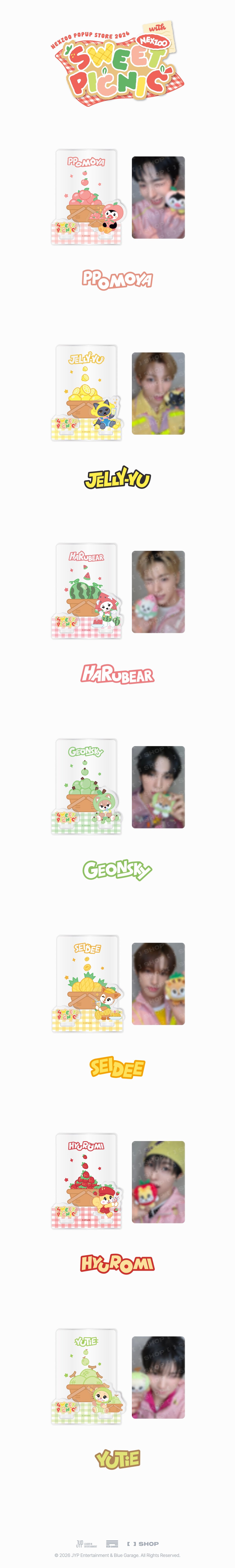 ⏳ NEXZ - Sweet Picnic with NEXZOO Official MD: NEXZOO SECRET MINI ACRYLIC STAND