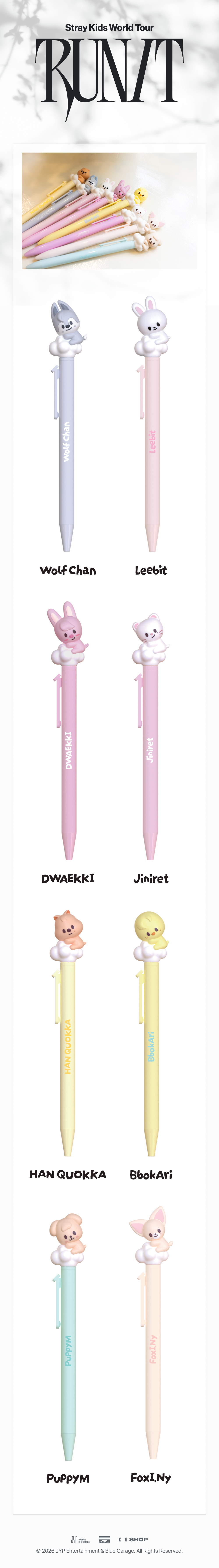 (Pre Order) Stray Kids - Run It World Tour Official MD: SKZOO FIGURE PEN