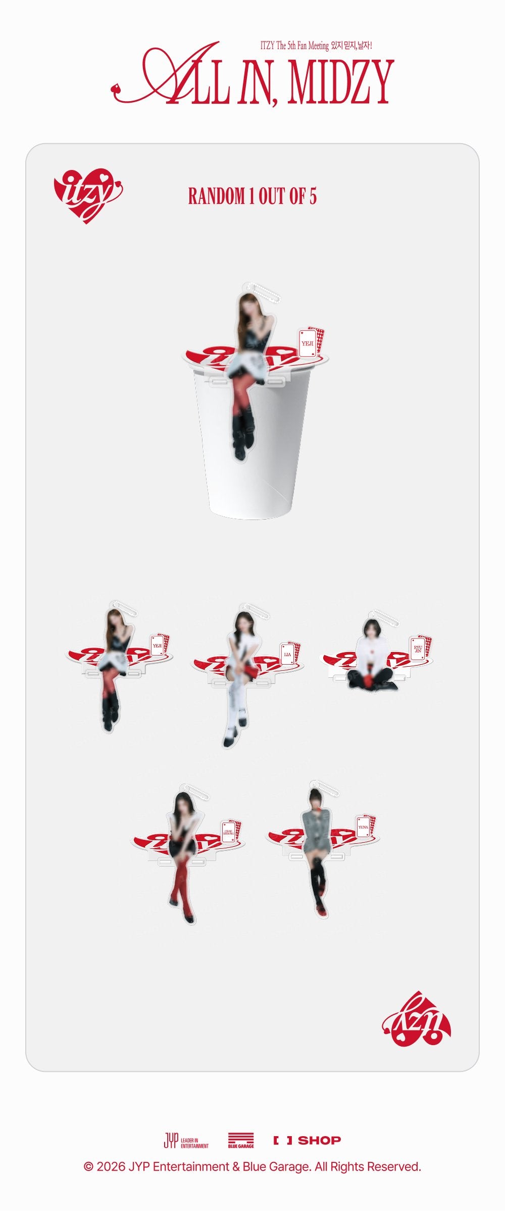 (Pre Order) ITZY - All In, Midzy Official MD: SECRET ACRYLIC STOPPER