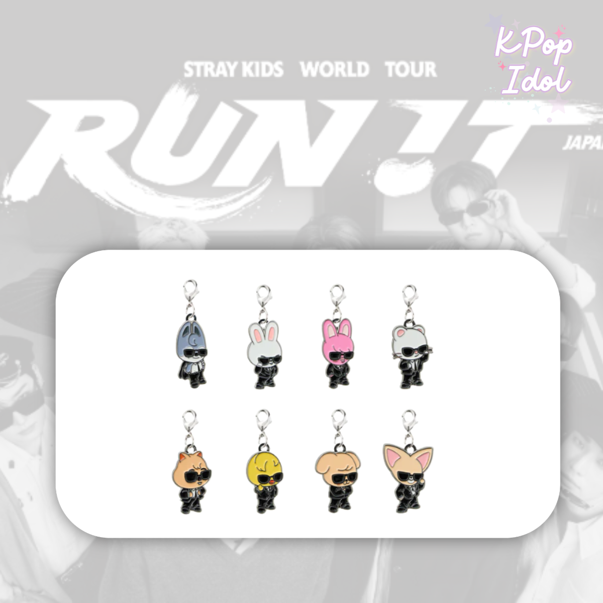 (Pre Order) Stray Kids - World Tour <Run It Japan> Official MD: RANDOM KEY HOLDER CHARM