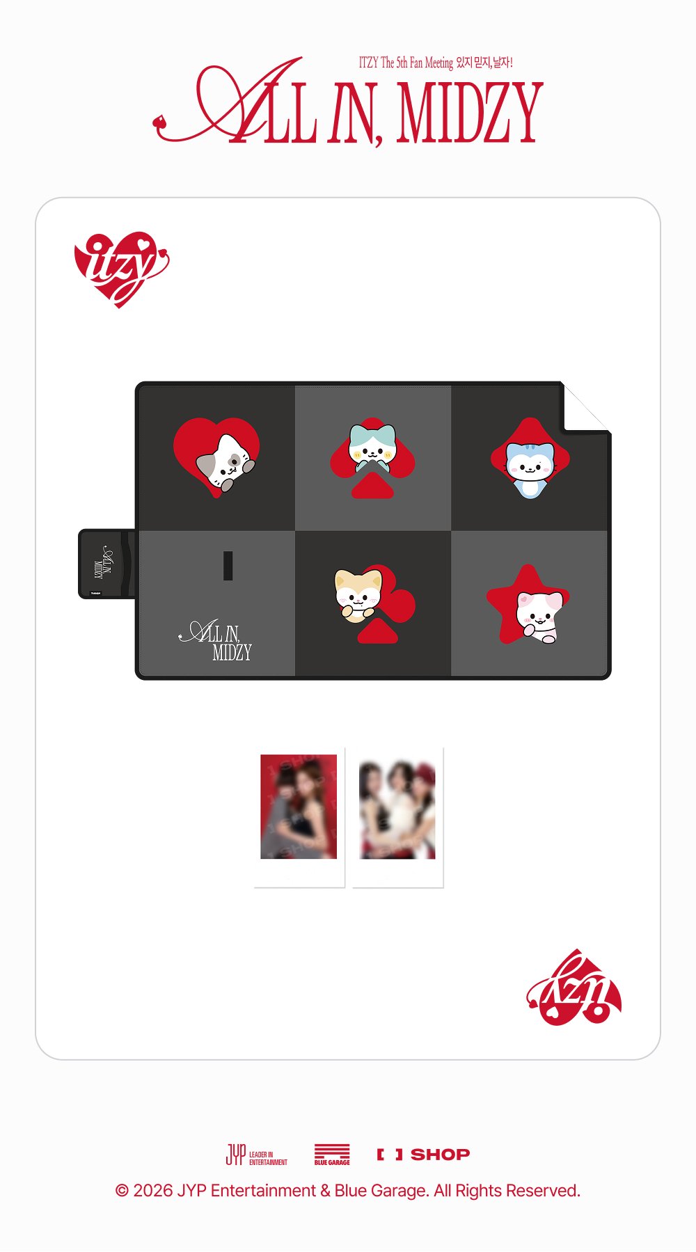 (Pre Order) ITZY - All In, Midzy Official MD: TWINZY PICNIC MAT
