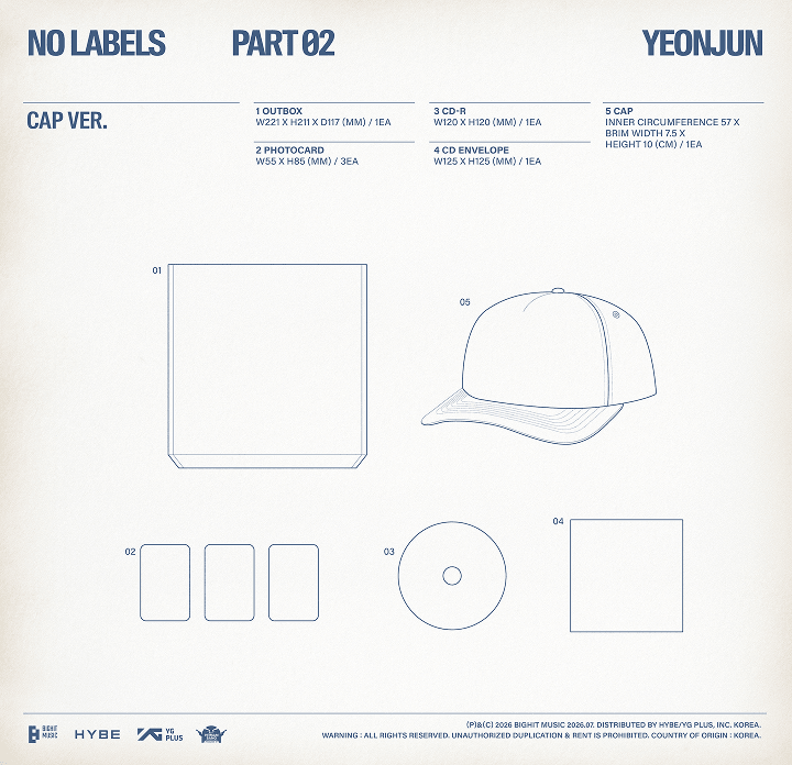 (Pre Order) Yeonjun - No Labels: Part 02 - Cap Ver.