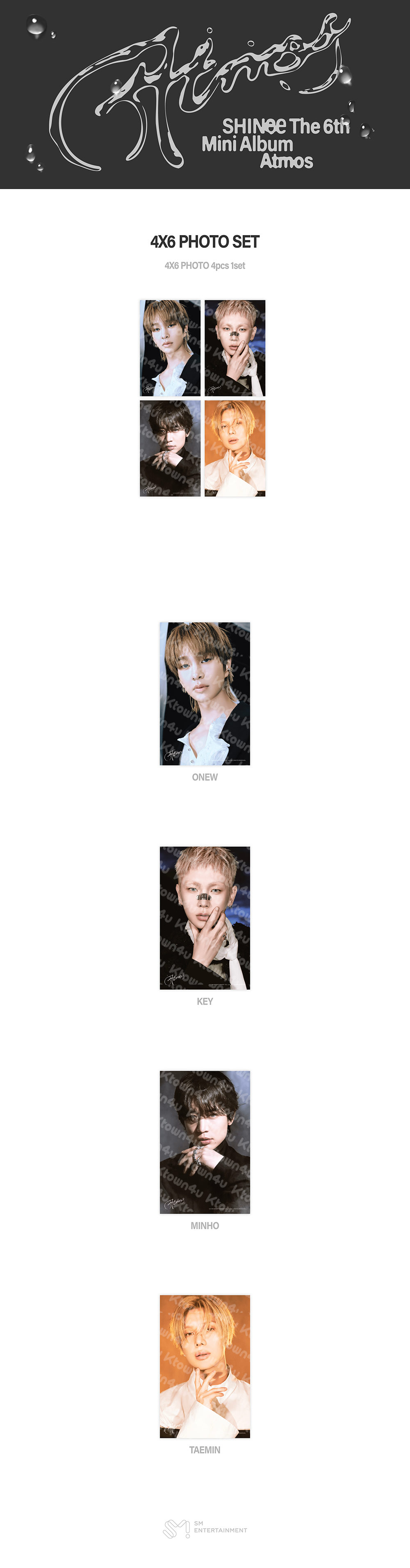 (Pre Order) Shinee - Atmos Pop Up Official MD - 4x6 Photo Set