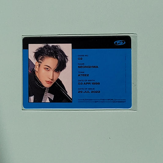 ATEEZ The World Ep 1: Movement Seonghwa ID Photocard - KPop Idol