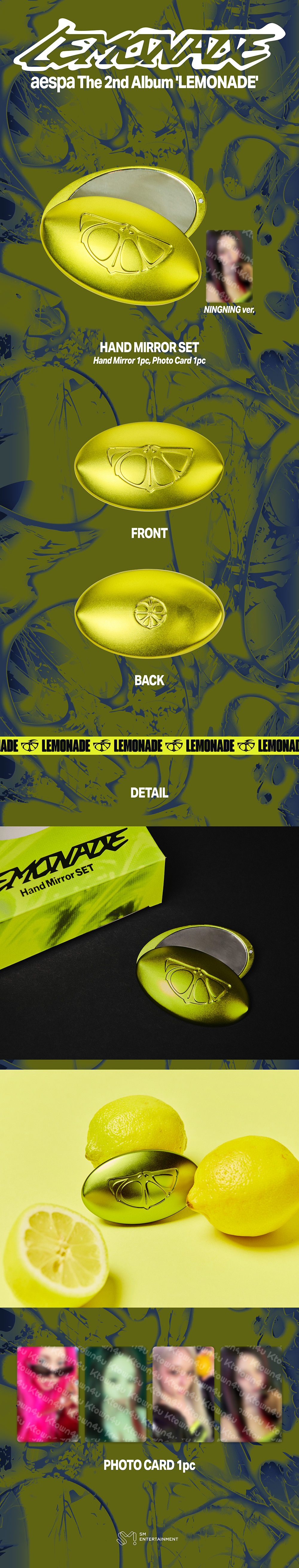 (Pre Order) aespa - Make it Lemonade Official MD - HAND MIRROR SET