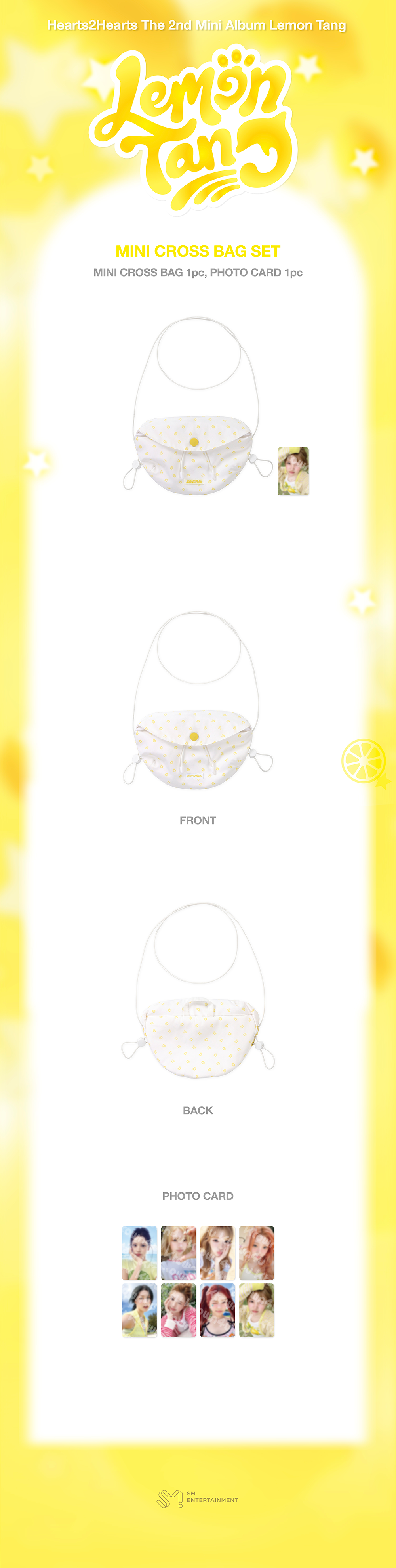 (Pre Order) Hearts2Hearts - Lemon Tang Pop Up Official MD: MINI CROSS BAG SET