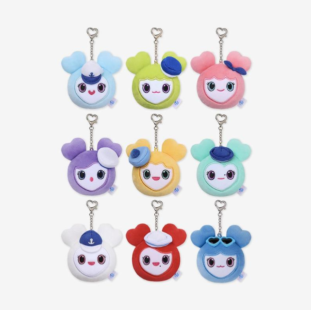 (Pre Order) Twice - 2026 This is For World Tour Finale in Seoul Official MD - LOVELY FACE KEYRING MARINE Ver.