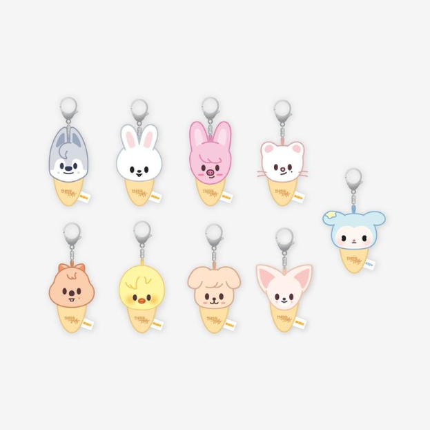 (Pre Order) Stray Kids - This & That Pop Up Official MD Week One: PLUSH KEYRING ICECREAM Ver.