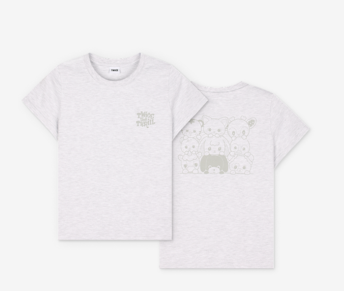 ⏳ Twice - Twice the Thrill Pop Up Official MD: T-SHIRT (Gray) - Small