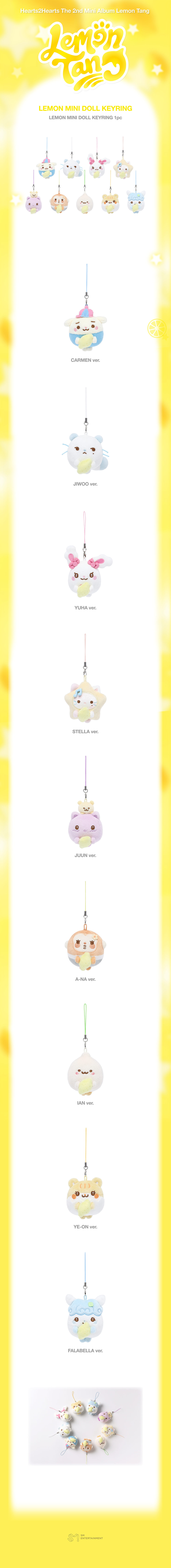 (Pre Order) Hearts2Hearts - Lemon Tang Pop Up Official MD: LEMON MINI DOLL KEYRING