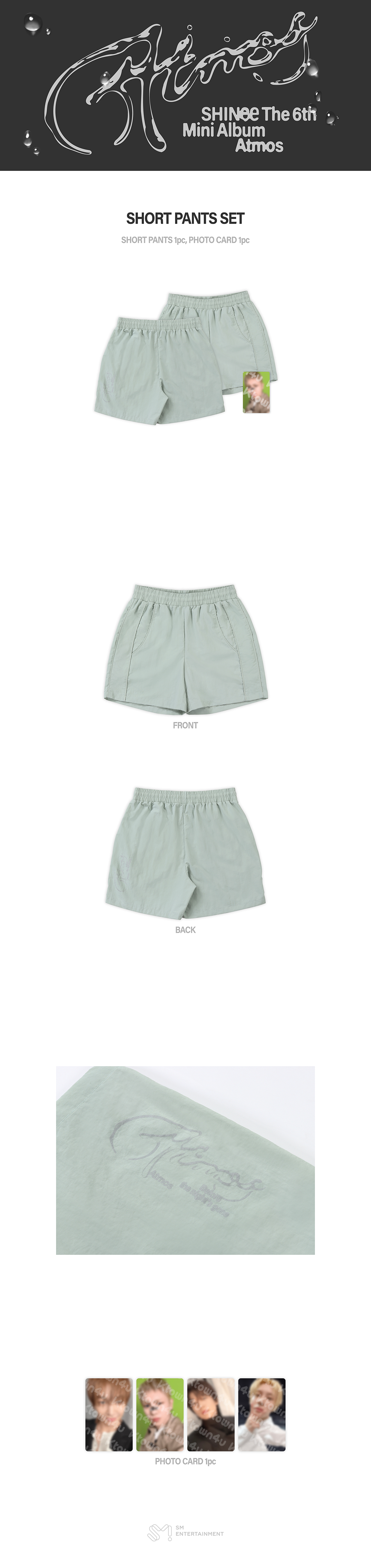 (Pre Order) Shinee - Atmos Pop Up Official MD - SHORT PANTS SET