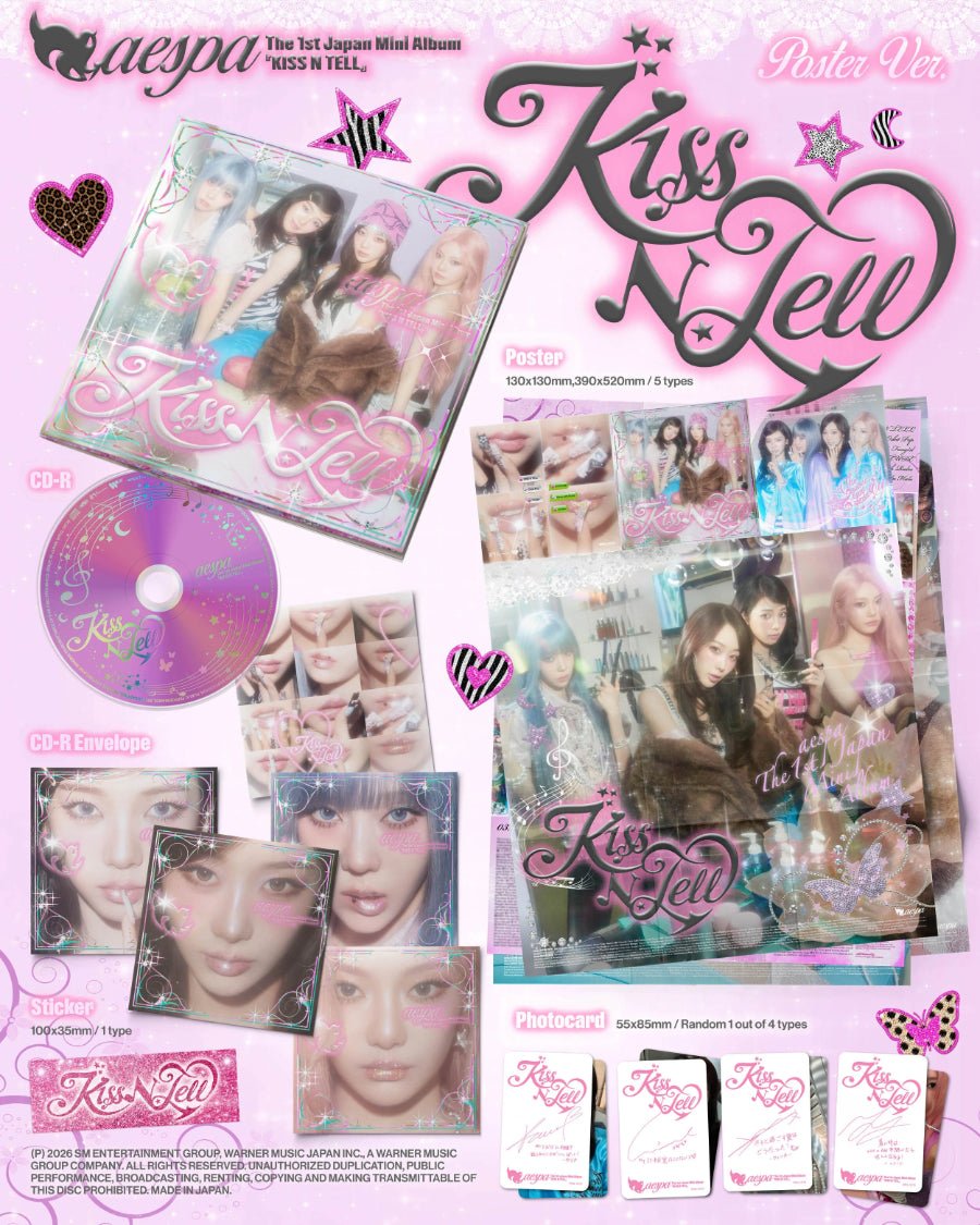 aespa Japan- Kiss N Tell: Poster Ver. - KPop Idol