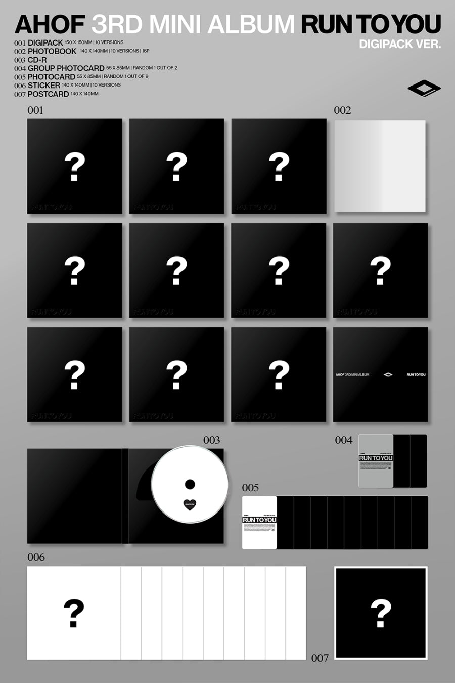 (Pre Order) AHOF - Run to You: Digipack Album