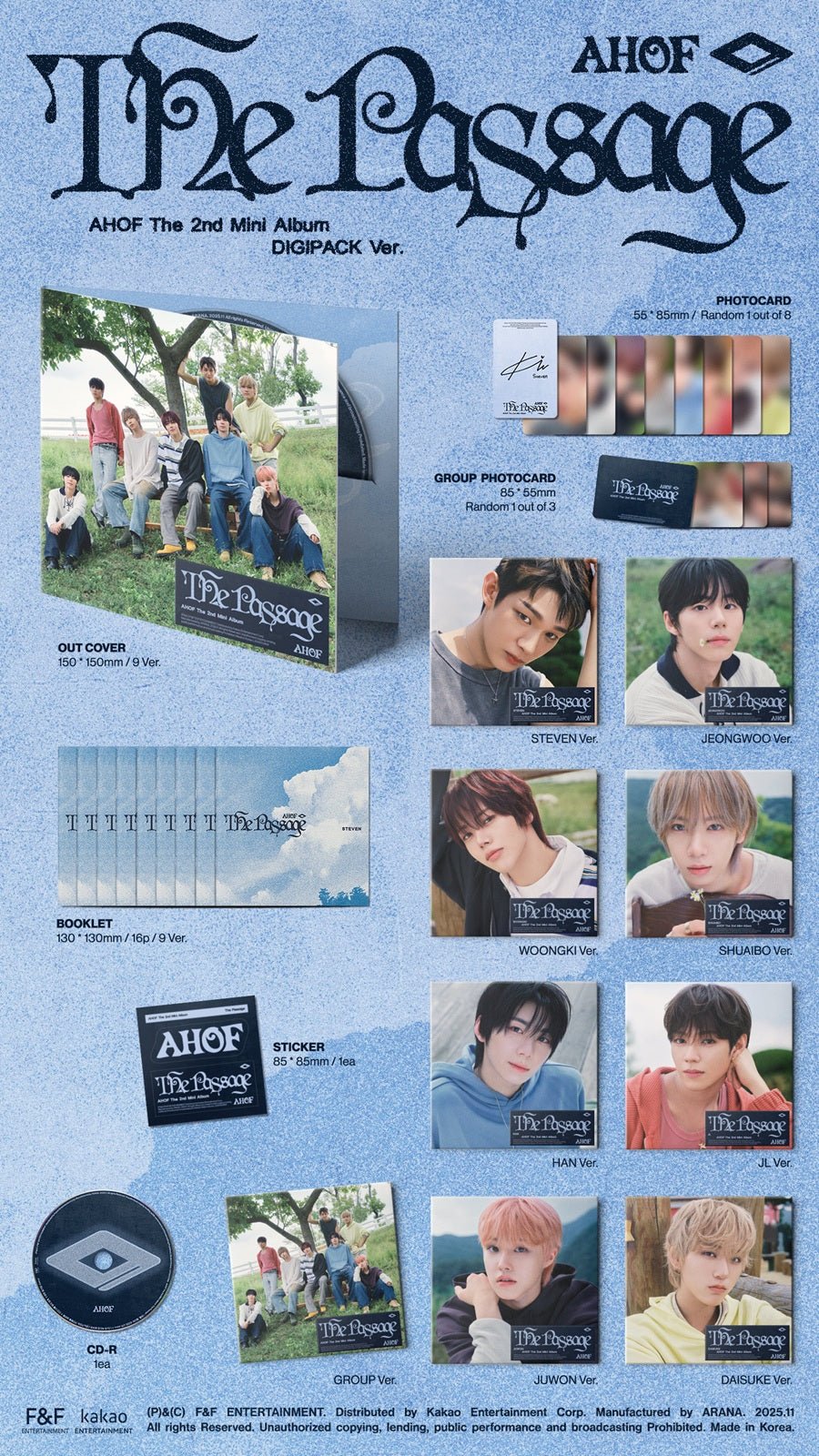 AHOF - The Passage Digipack Version (random cover) - KPop Idol