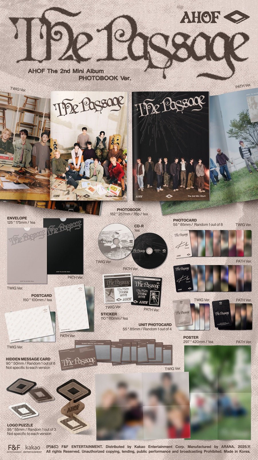 AHOF - The Passage Photobook Version (random cover) - KPop Idol