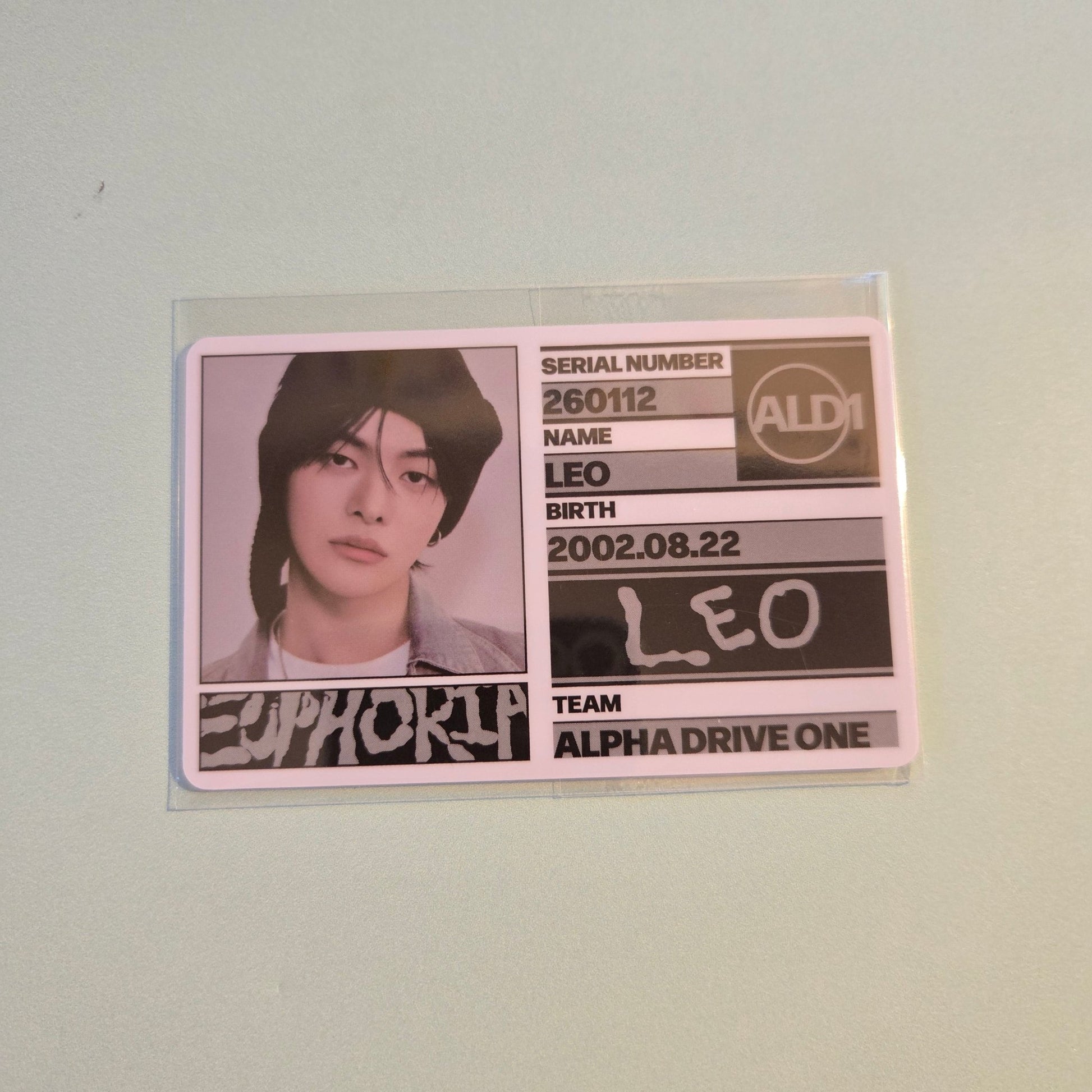 Alpha Drive One - Euphoria Album ID Photocard: Freak Alarm - Leo - KPop Idol