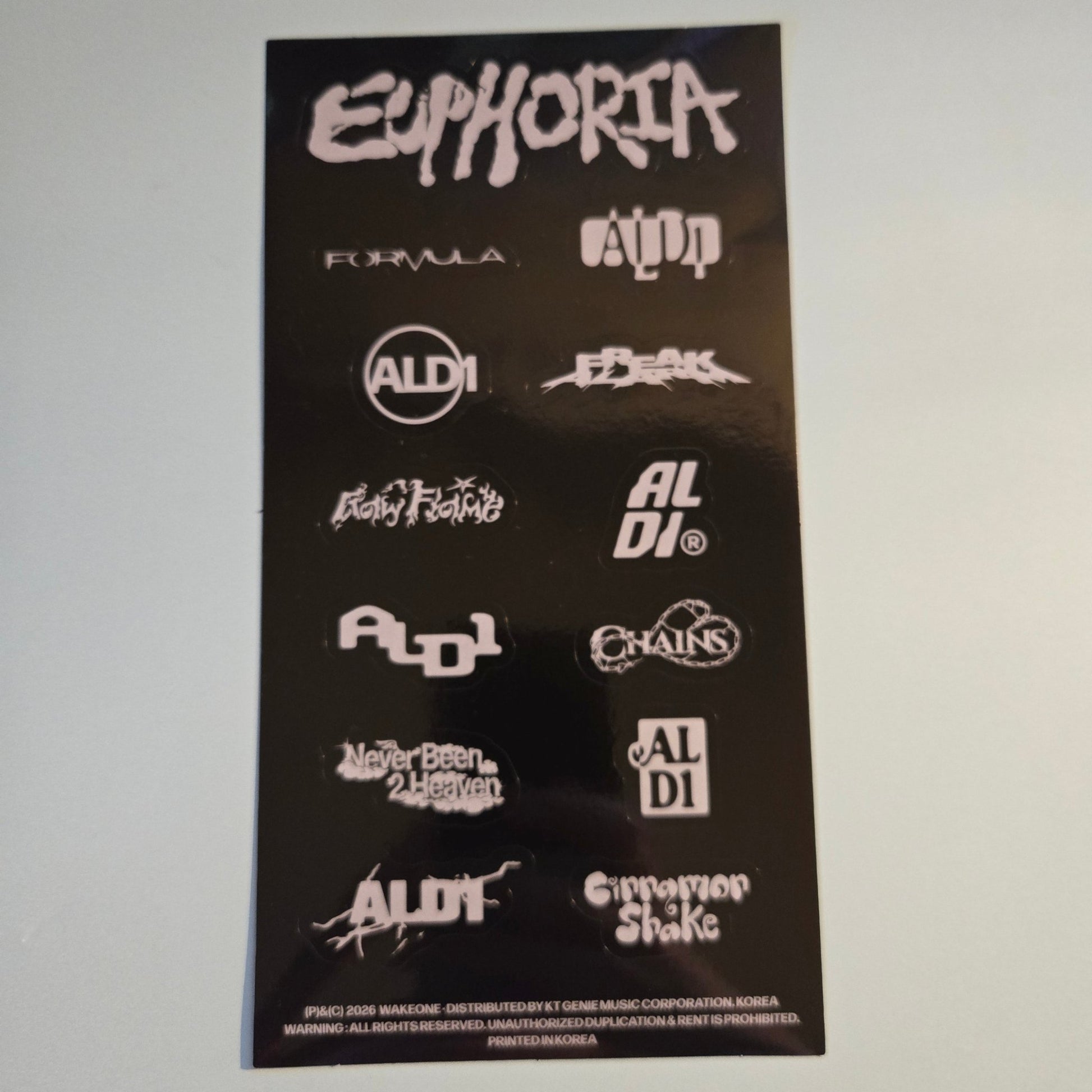 Alpha Drive One - Euphoria Album Inclusion: Freak Alarm - Stickers - KPop Idol