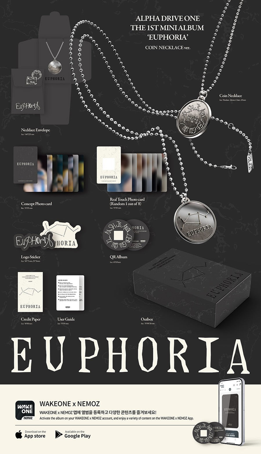 Alpha Drive One - Euphoria Coin Necklace Ver. Limited - KPop Idol
