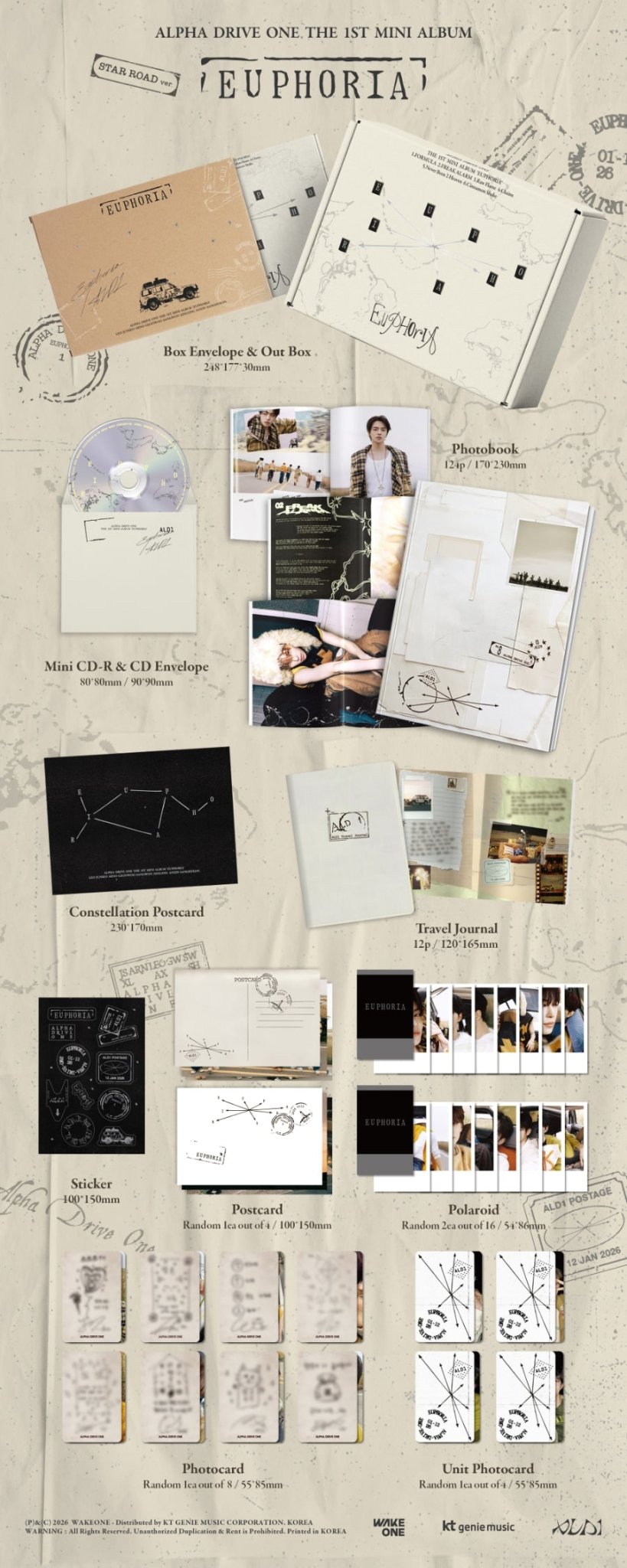 Alpha Drive One - Euphoria Star Road Ver. with Makestar POB - KPop Idol