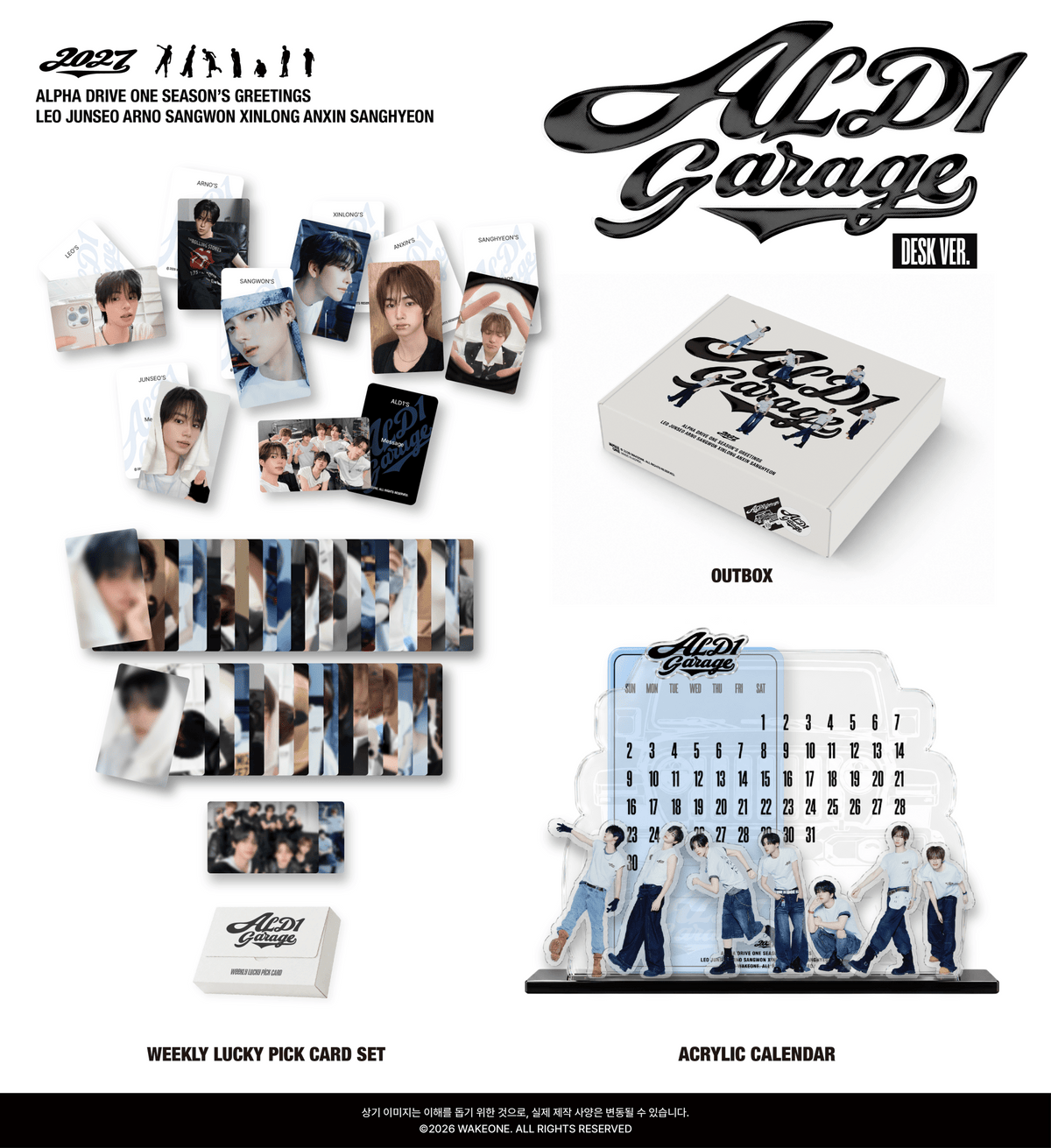 ⏳Alpha Drive One - Season's Greetings 2027: Garage [Desk Ver,] - KPop Idol