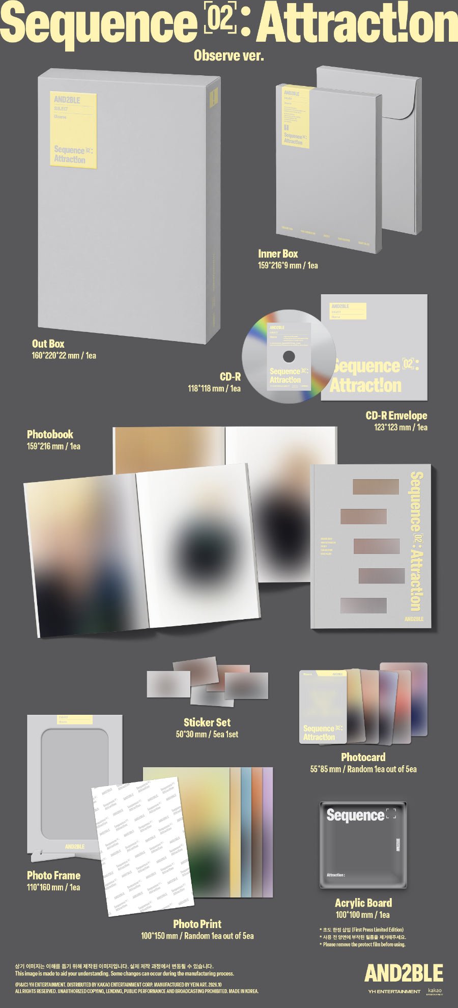 ⏳ And2ble - Sequence 02: Attraction - Photobook Ver. - KPop Idol