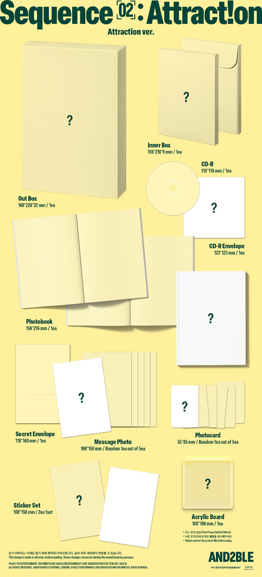⏳ And2ble - Sequence 02: Attraction - Photobook Ver. - KPop Idol