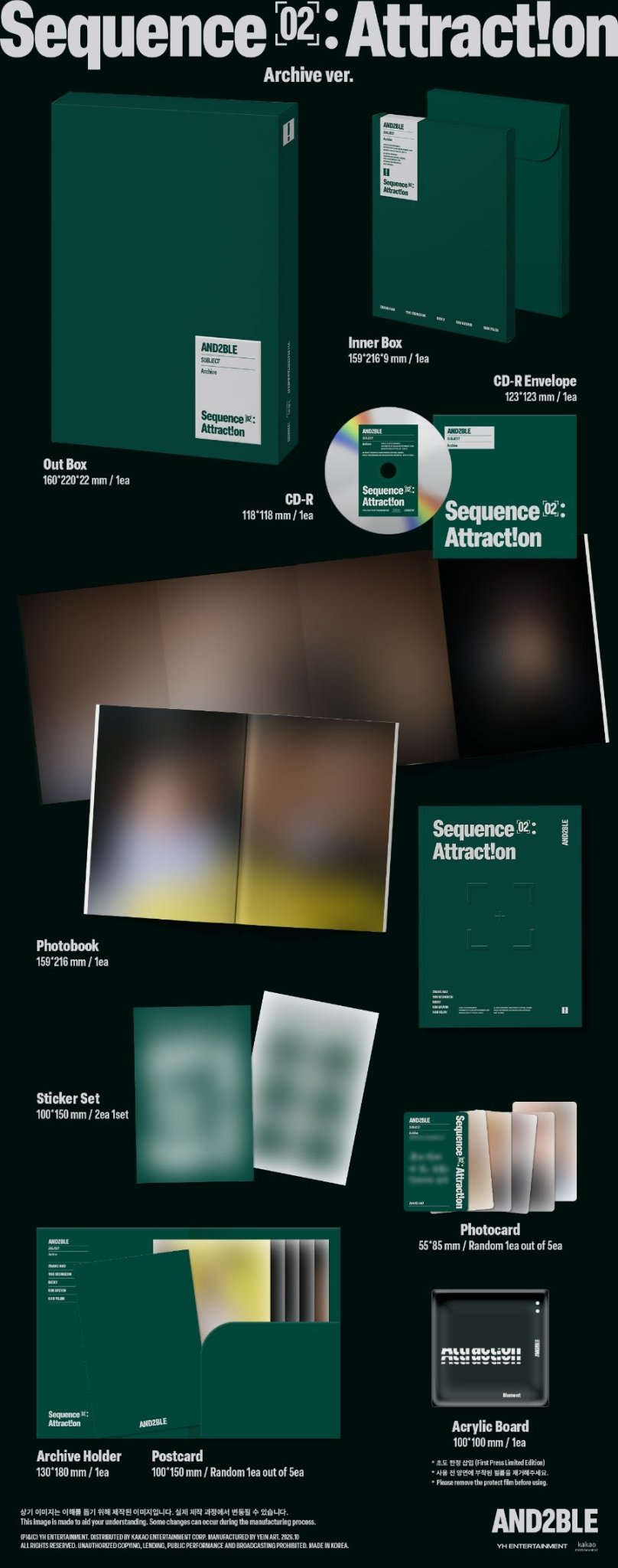 ⏳ And2ble - Sequence 02: Attraction - Photobook Ver. - KPop Idol