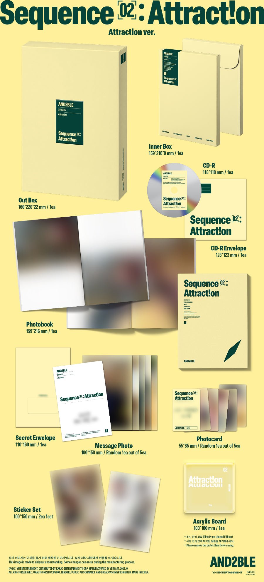 ⏳ And2ble - Sequence 02: Attraction - Photobook Ver. - KPop Idol