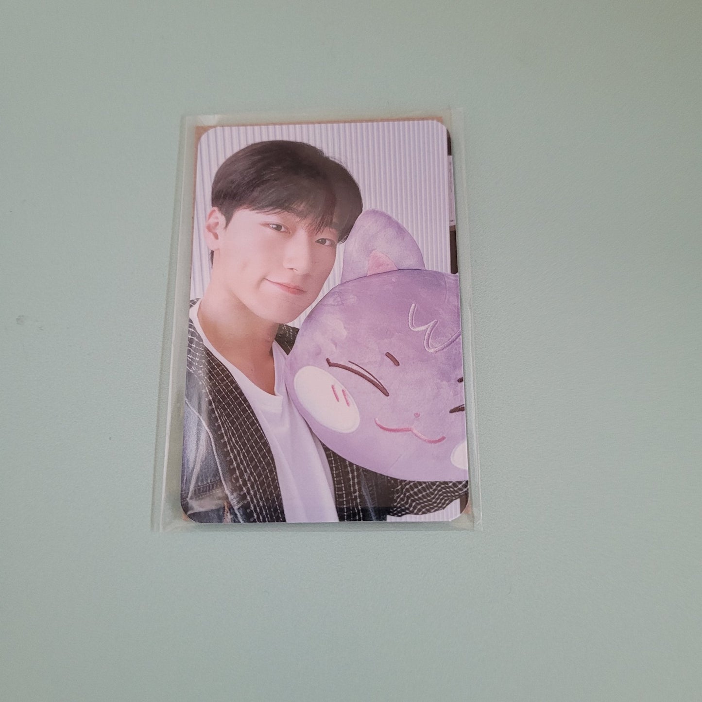 Aniteez in Ice CIty Photocard: Cushion - Double Sided San - KPop Idol