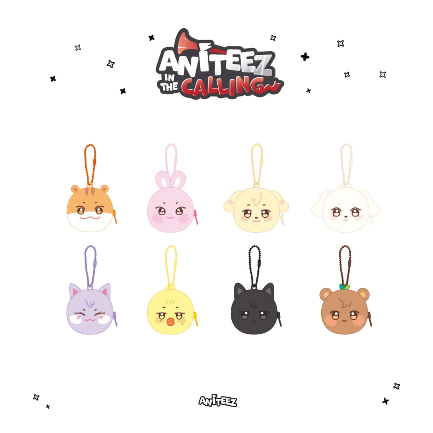 Aniteez in the Calling MD 30. BACKPACK POUCH KEYRING - KPop Idol