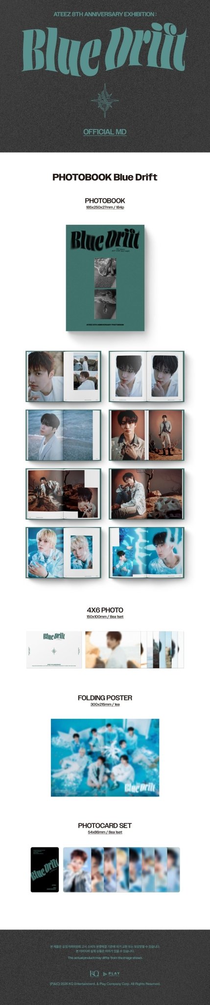 ⏳ ATEEZ - 8th Anniversary Photobook: Blue Drift - KPop Idol