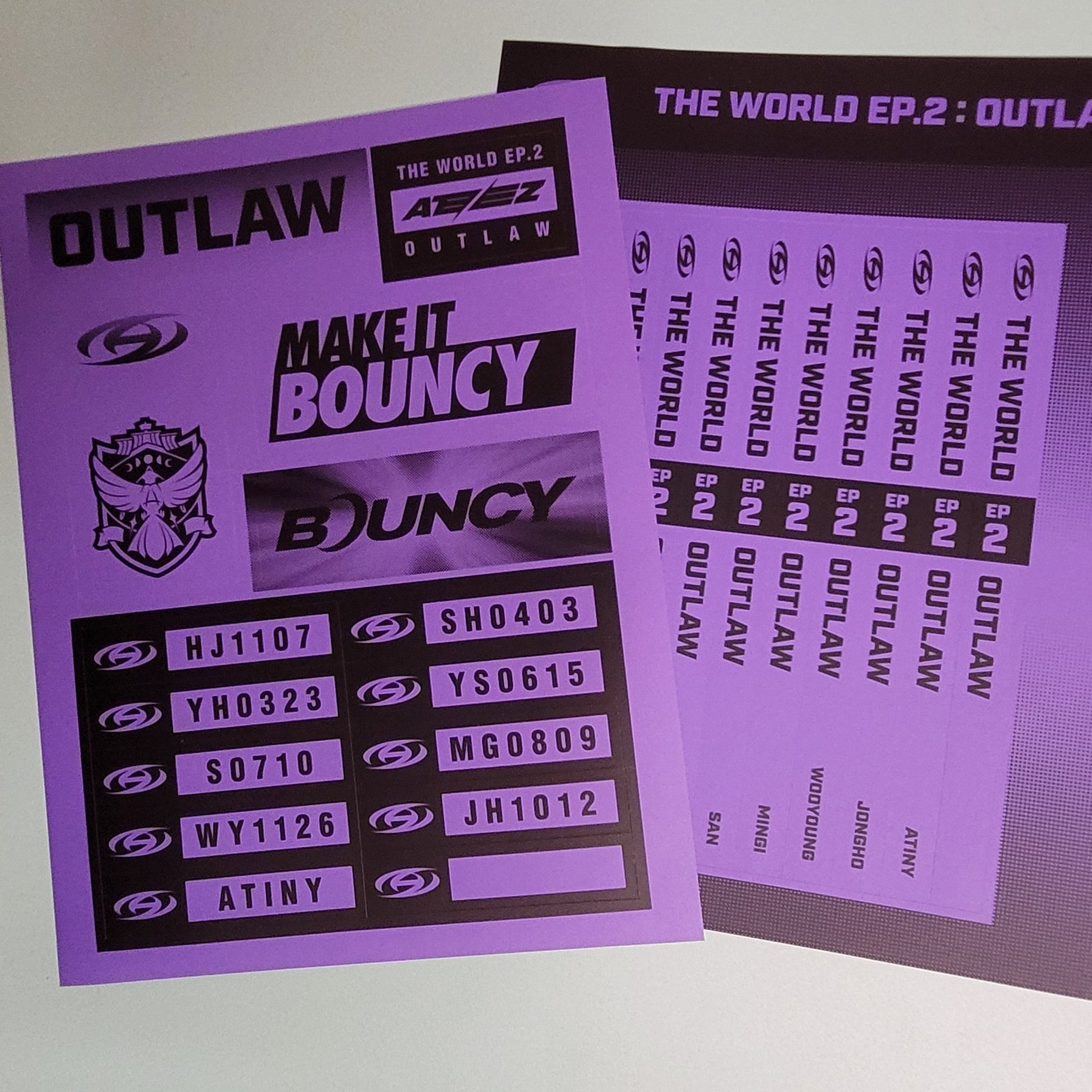 Ateez Album Stickers - Outlaw - KPop Idol