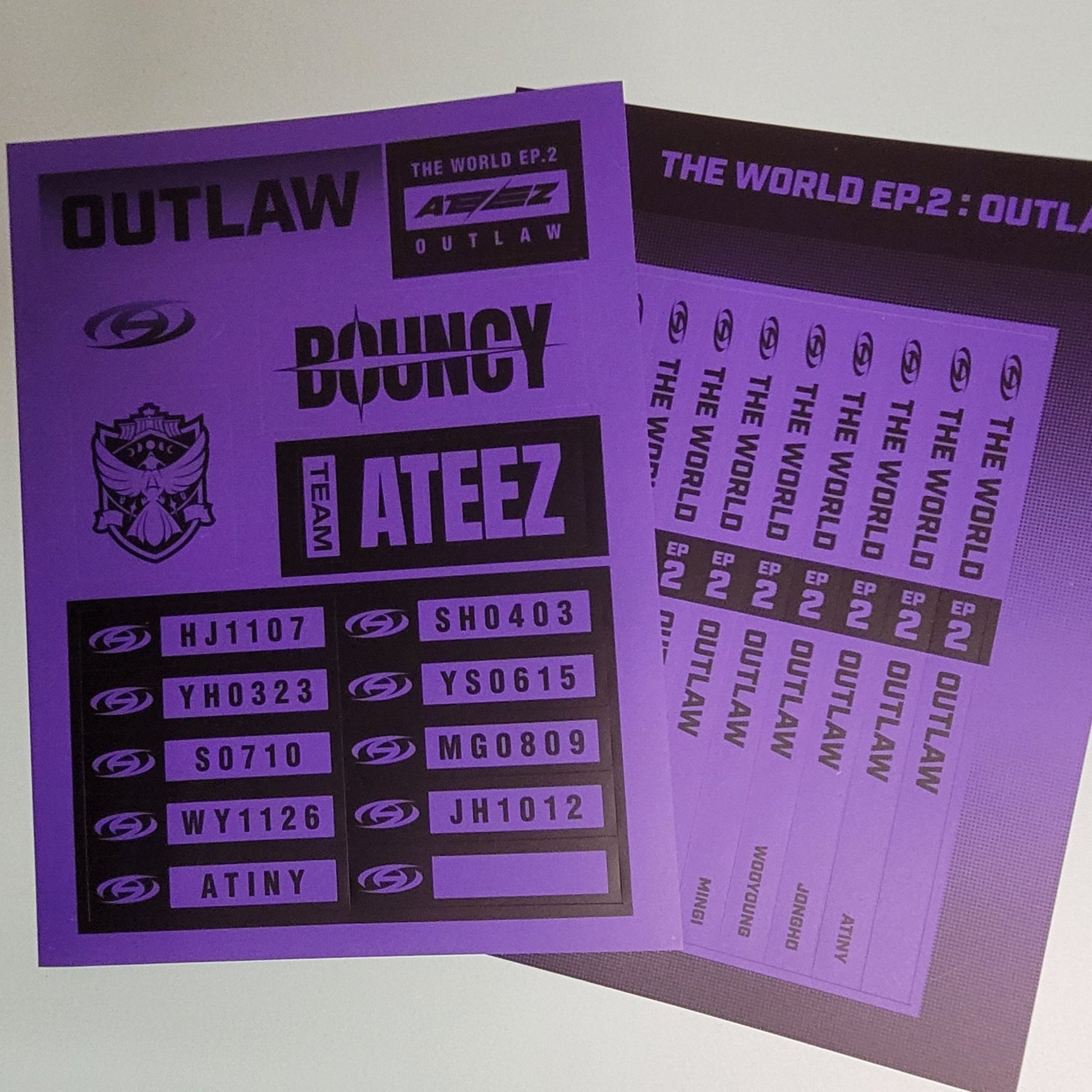 Ateez Album Stickers - Outlaw - KPop Idol