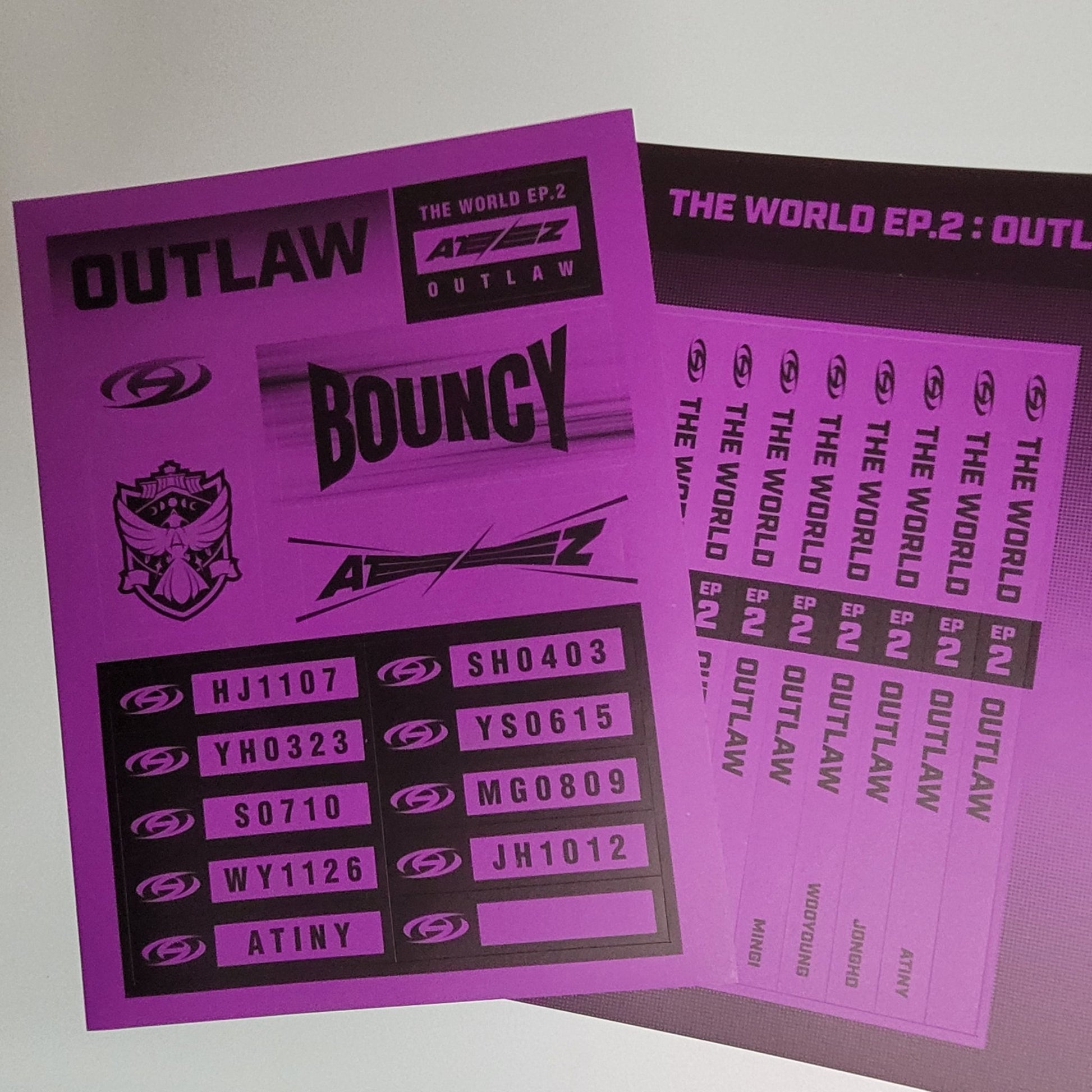 Ateez Album Stickers - Outlaw - KPop Idol