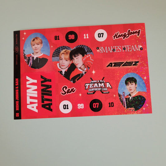 Ateez Fan Club Kit Holo Stickers - KPop Idol