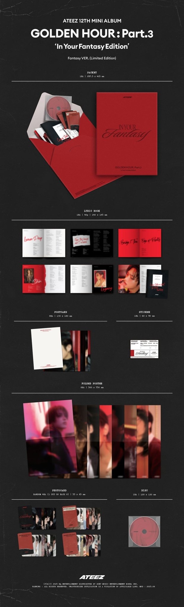 Ateez - Golden Hour Pt.3 'In Your Fantasy Edition' Limited Album - KPop Idol