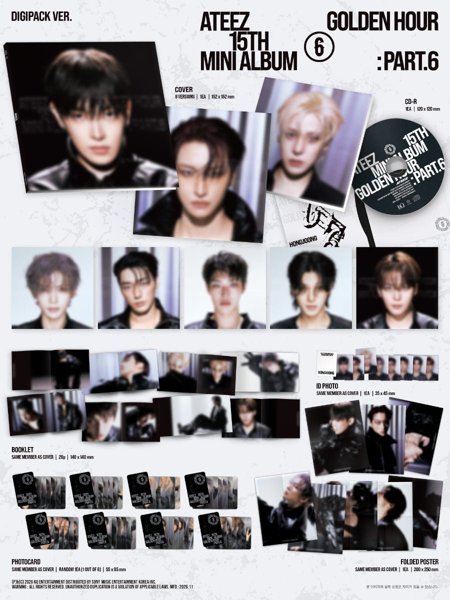 ⏳ ATEEZ - Golden Hour Pt.6 : Member Digpack / Soundwave - KPop Idol
